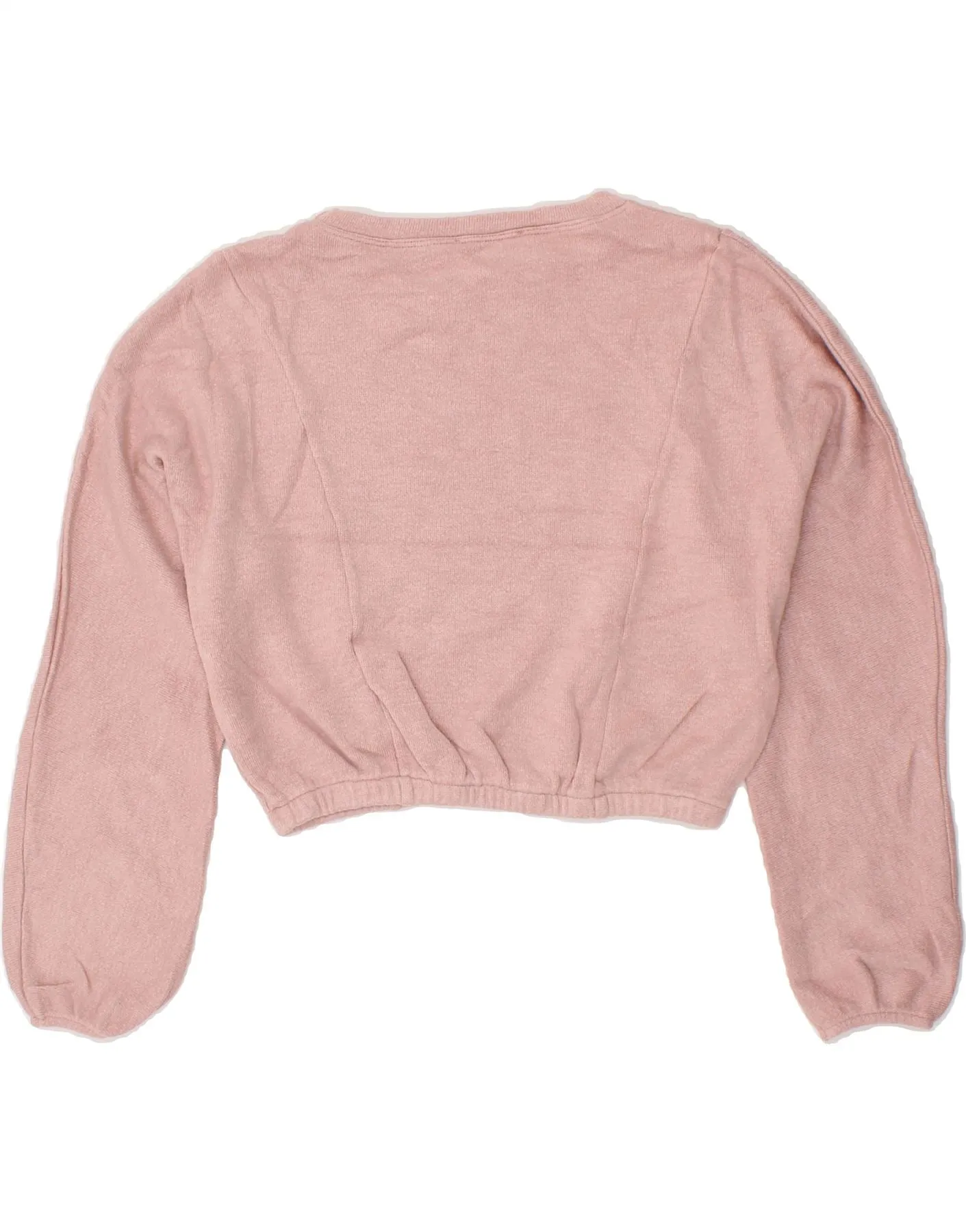 COAST Womens Crop Boat Neck Jumper Sweater UK 14 Medium Pink Viscose