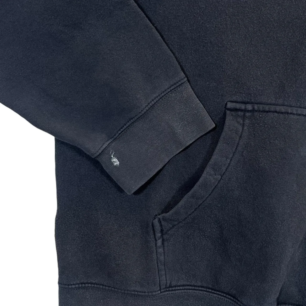 Early 00's FILA Classic Embroidered Mini Logo Black Pullover Hoodie