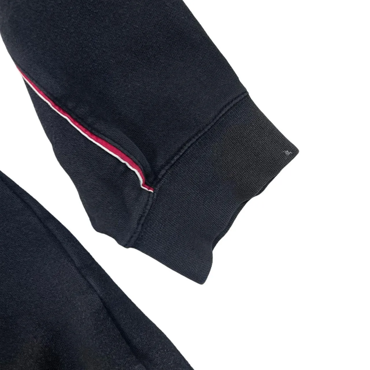 Early 00's FILA Classic Embroidered Mini Logo Black Pullover Hoodie