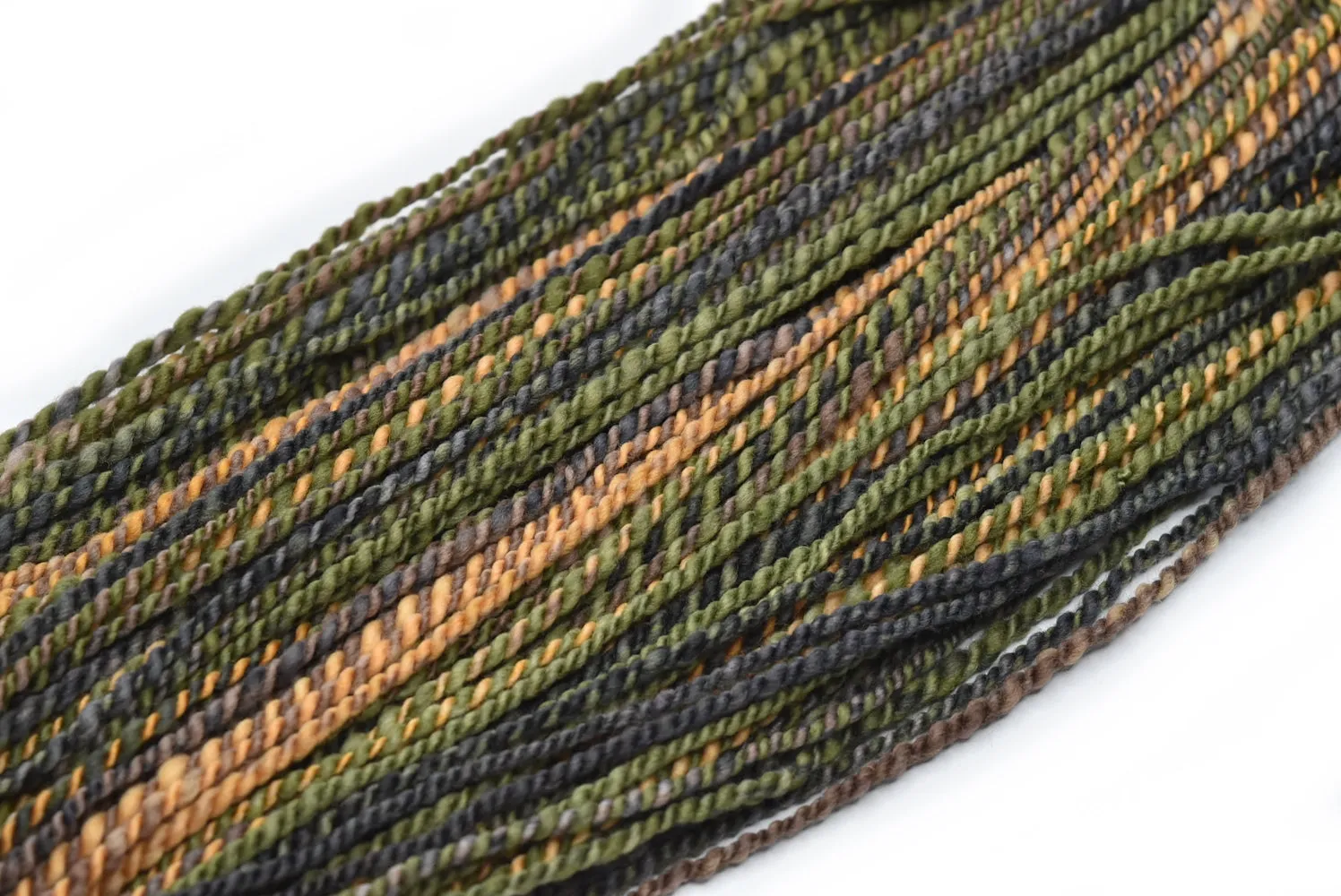 Hand Spun Tasmanian Merino Wool Chunky Yarn in Garden Path