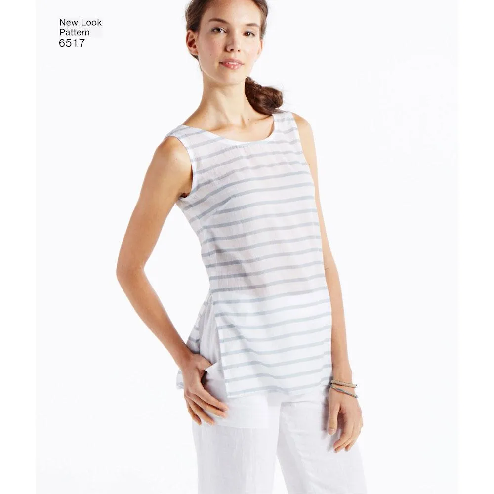 Newlook Pattern 6517 Women’s Dress, Tunic, Top, Pants, and Scarf