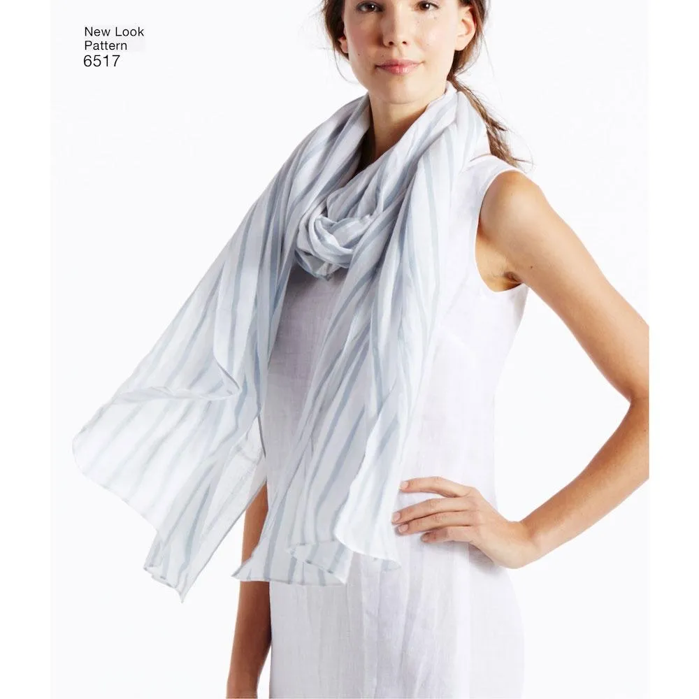 Newlook Pattern 6517 Women’s Dress, Tunic, Top, Pants, and Scarf
