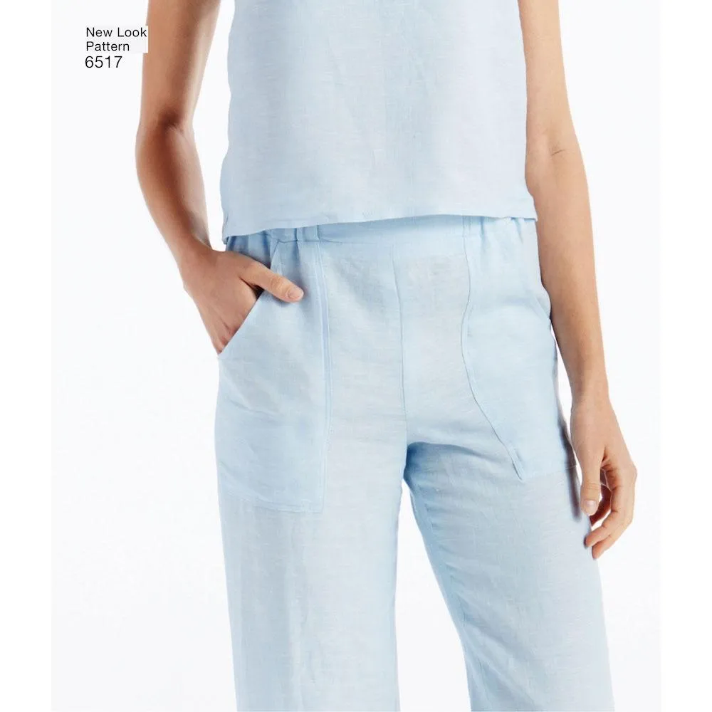 Newlook Pattern 6517 Women’s Dress, Tunic, Top, Pants, and Scarf