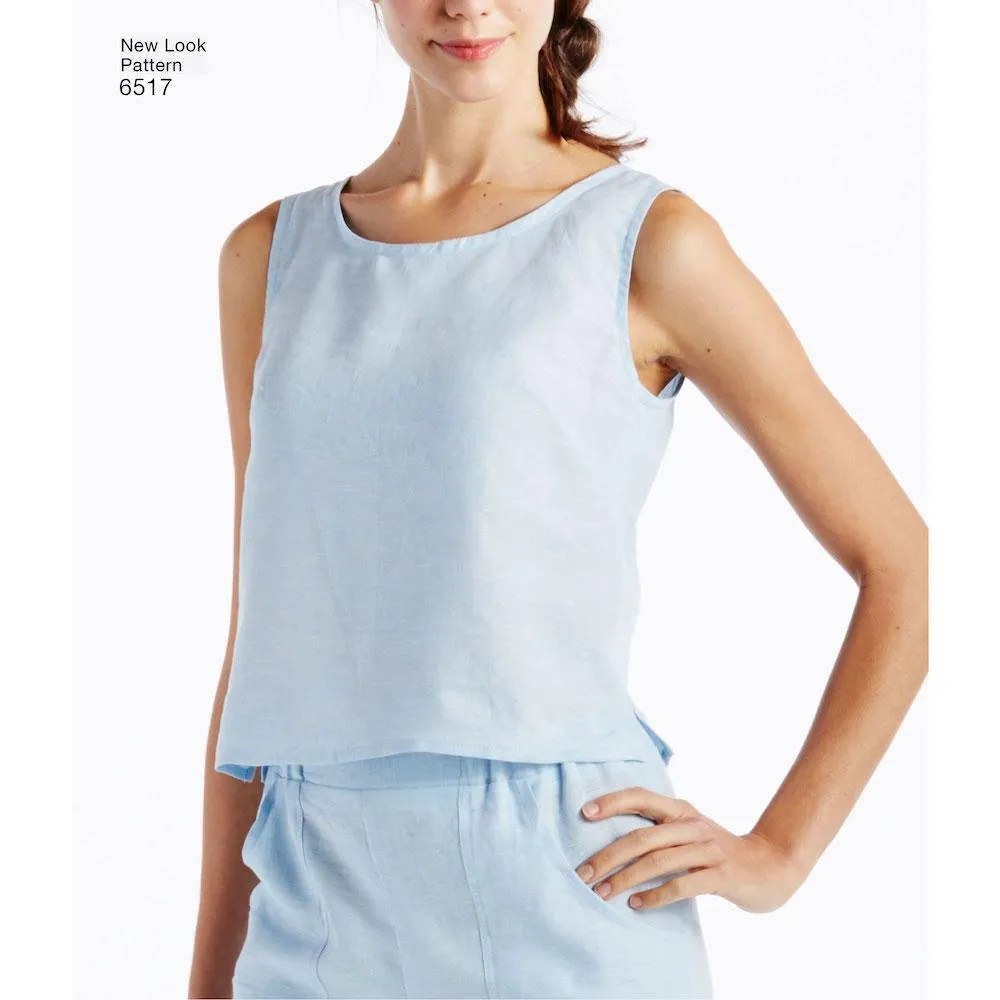 Newlook Pattern 6517 Women’s Dress, Tunic, Top, Pants, and Scarf