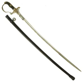 Original German WWII Field Marshal Dove Head Prinz Eugen Officers Sword by Carl Eickhorn with Scabbard