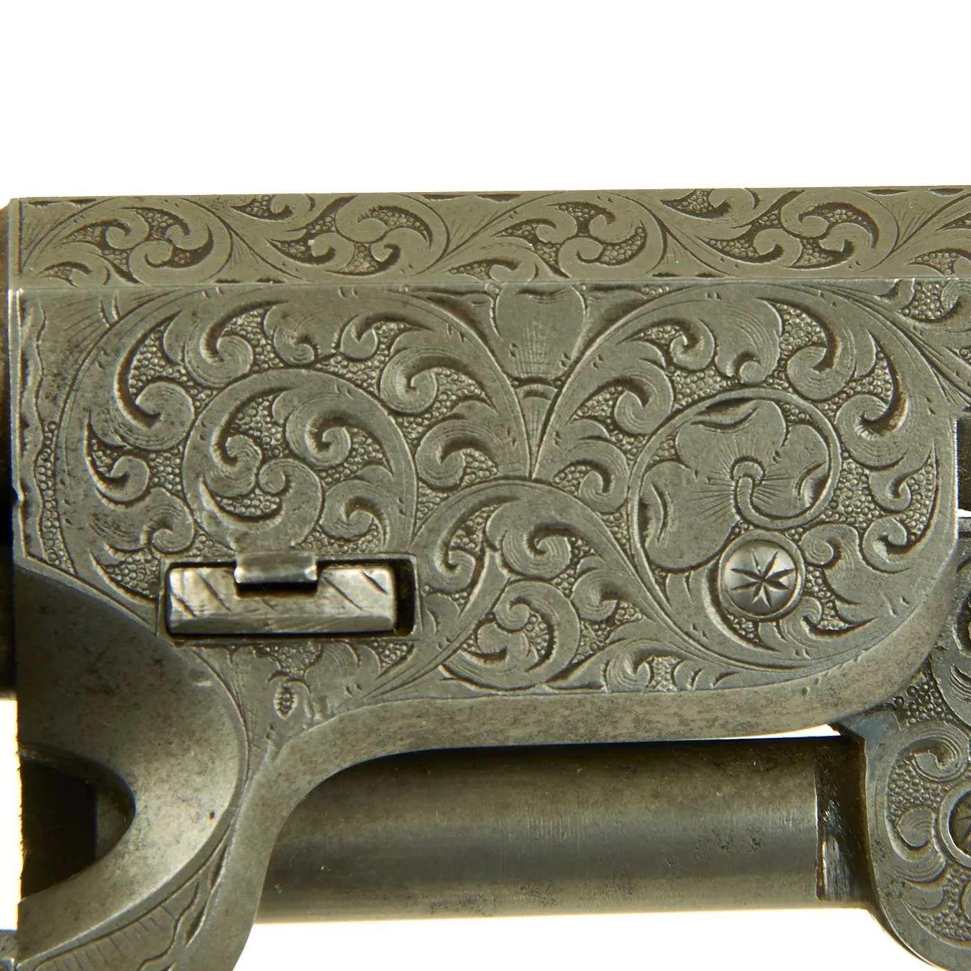 Original U.S. Colt 1851 Navy Fully Engraved Percussion Revolver with Ivory Grips Made in 1856 - Serial No 63816