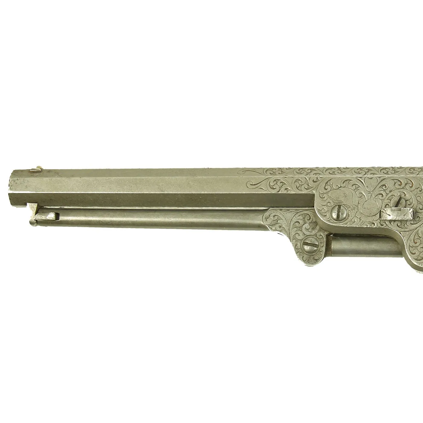 Original U.S. Colt 1851 Navy Fully Engraved Percussion Revolver with Ivory Grips Made in 1856 - Serial No 63816