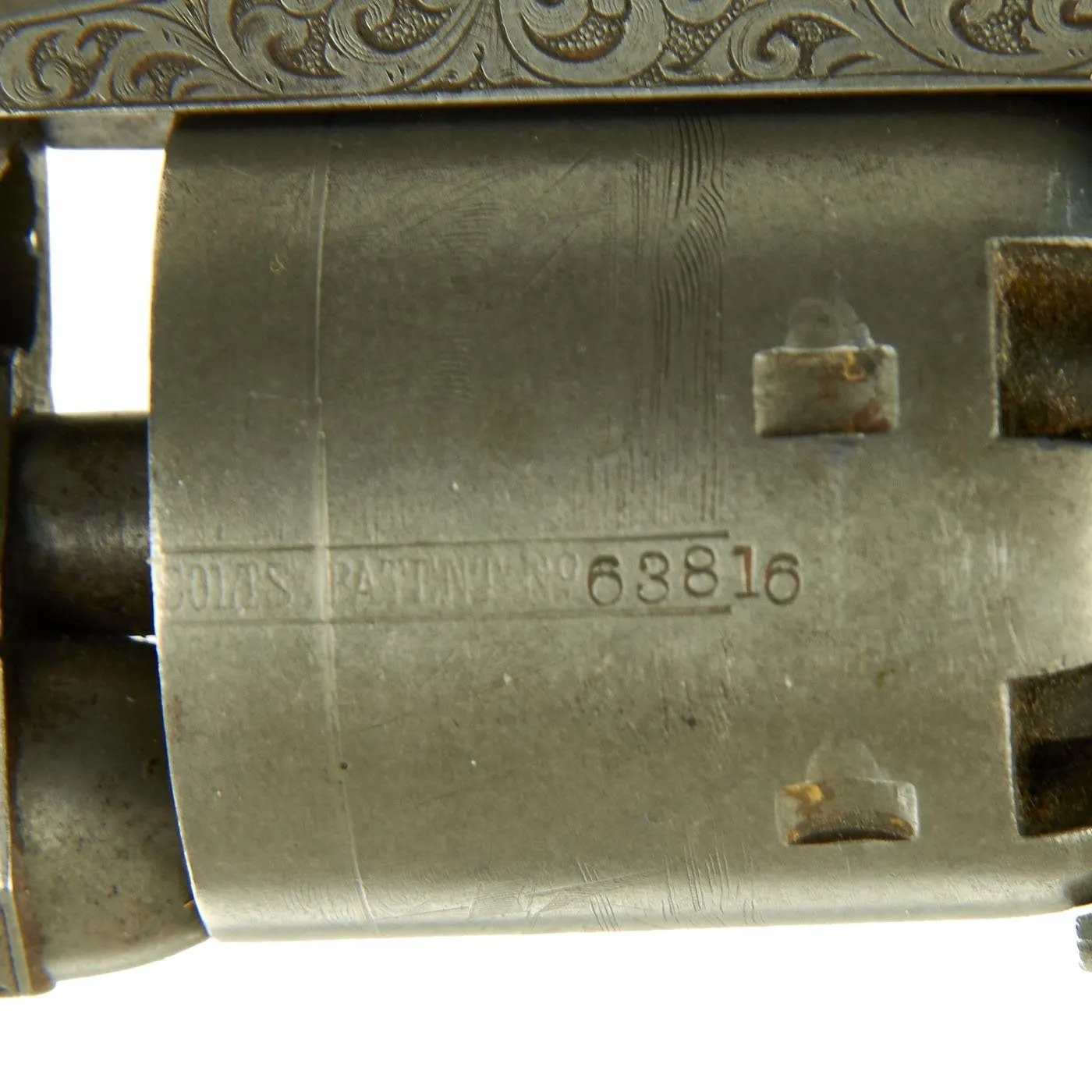 Original U.S. Colt 1851 Navy Fully Engraved Percussion Revolver with Ivory Grips Made in 1856 - Serial No 63816